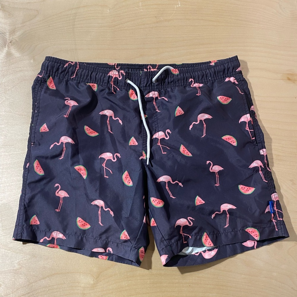 Ocean Gear Flamingo and Watermelon Swim Trunks Medium (ND)